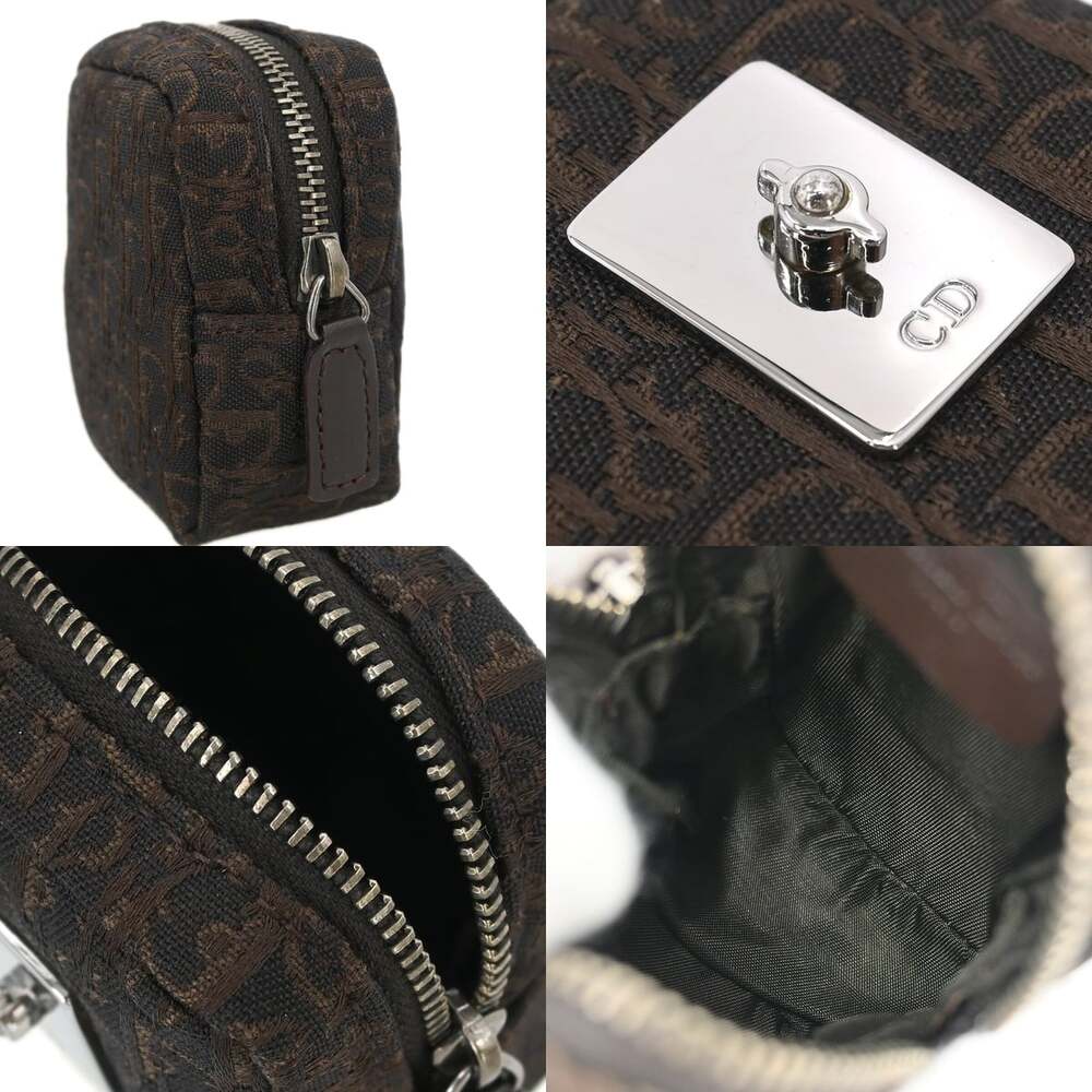 Christian Dior Canvas Vintage Trotter Pouch Brown - Picture 3 of 4
